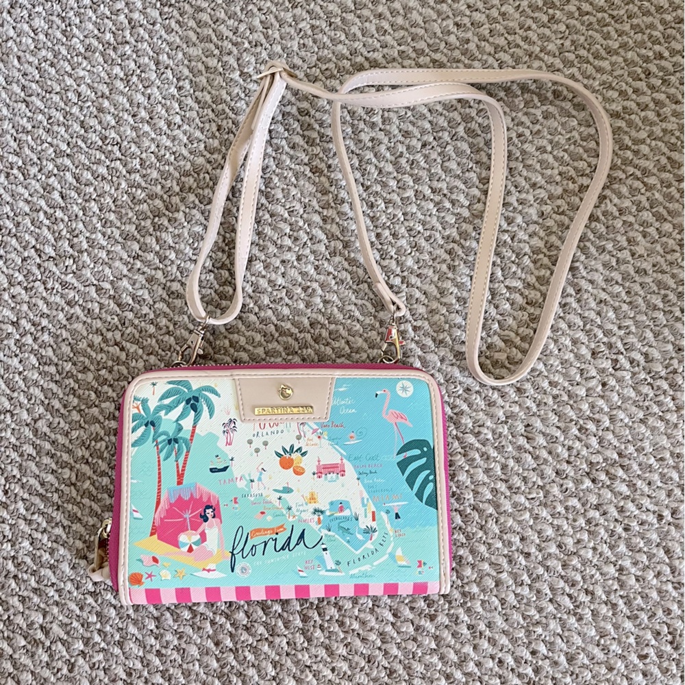 NWOT spartina Florida crossbody wallet